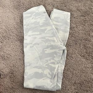 white lululemon camo leggings